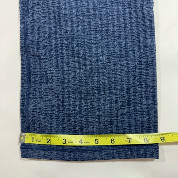 Athleta Elation Textured Straight Leg Pants Nara Shibori Blue - Picture 8 of 9